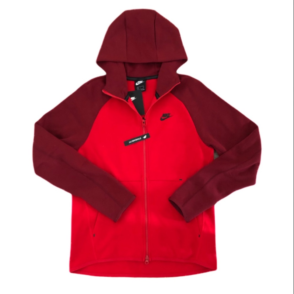 Red Nike zip hoodie